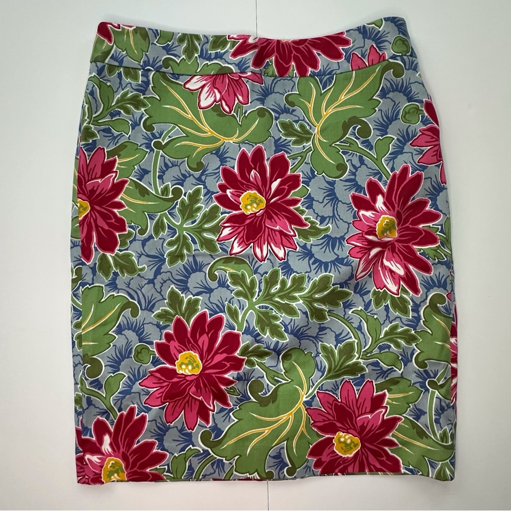 Talbots‎ multicolor floral straight pencil skirt zipper closure women’s 10p